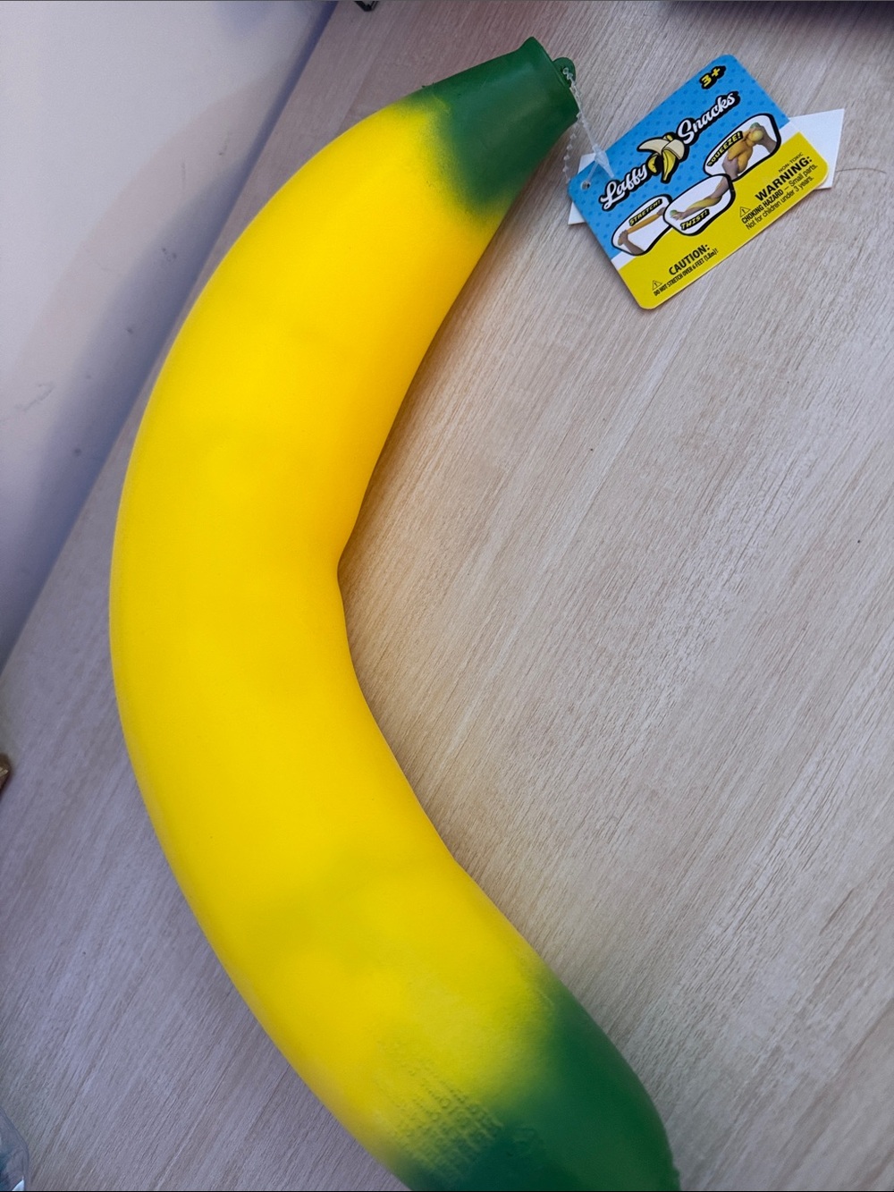 Jumbo Banana Squishy Toy - Yellow/Green